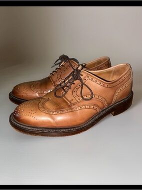 Polo by Ralph Lauren Brown Wingtip Brogue Oxfords Handmade in Spain